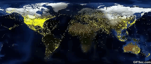 World Air Traffic Map